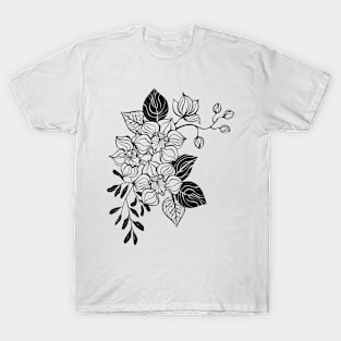 Composition with contour orchids T-Shirt